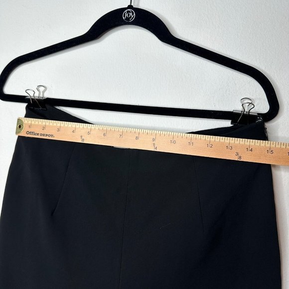 Aritzia Babaton Black Wide Leg FLowy Pants Palazzo Trouser Side Zip Wide Leg 4 - Picture 6 of 16